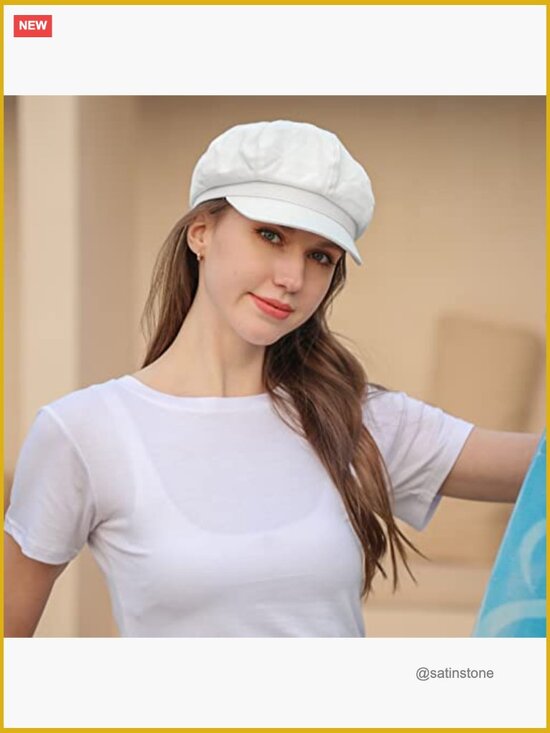 Newsboy Cap Beret Hat Adjustable Cotton Women main image 7